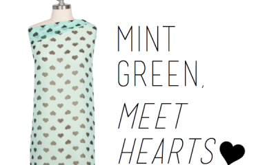 Mint Green with Hearts Hijab From Haute Hijab