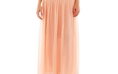 Peach Maxi Skirt