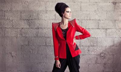 embellished shoulders with spikes