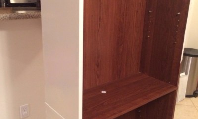 Step one of painting laminate furniture